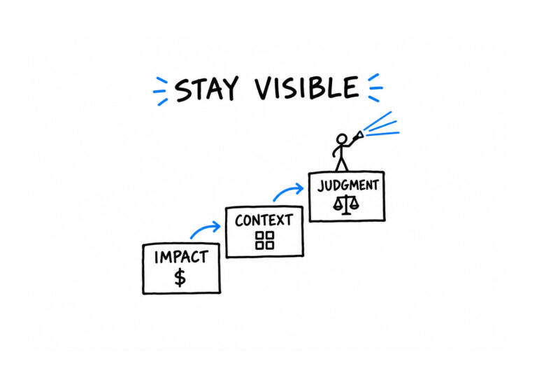 Three habits that keep your work visible when someone asks if they still need you